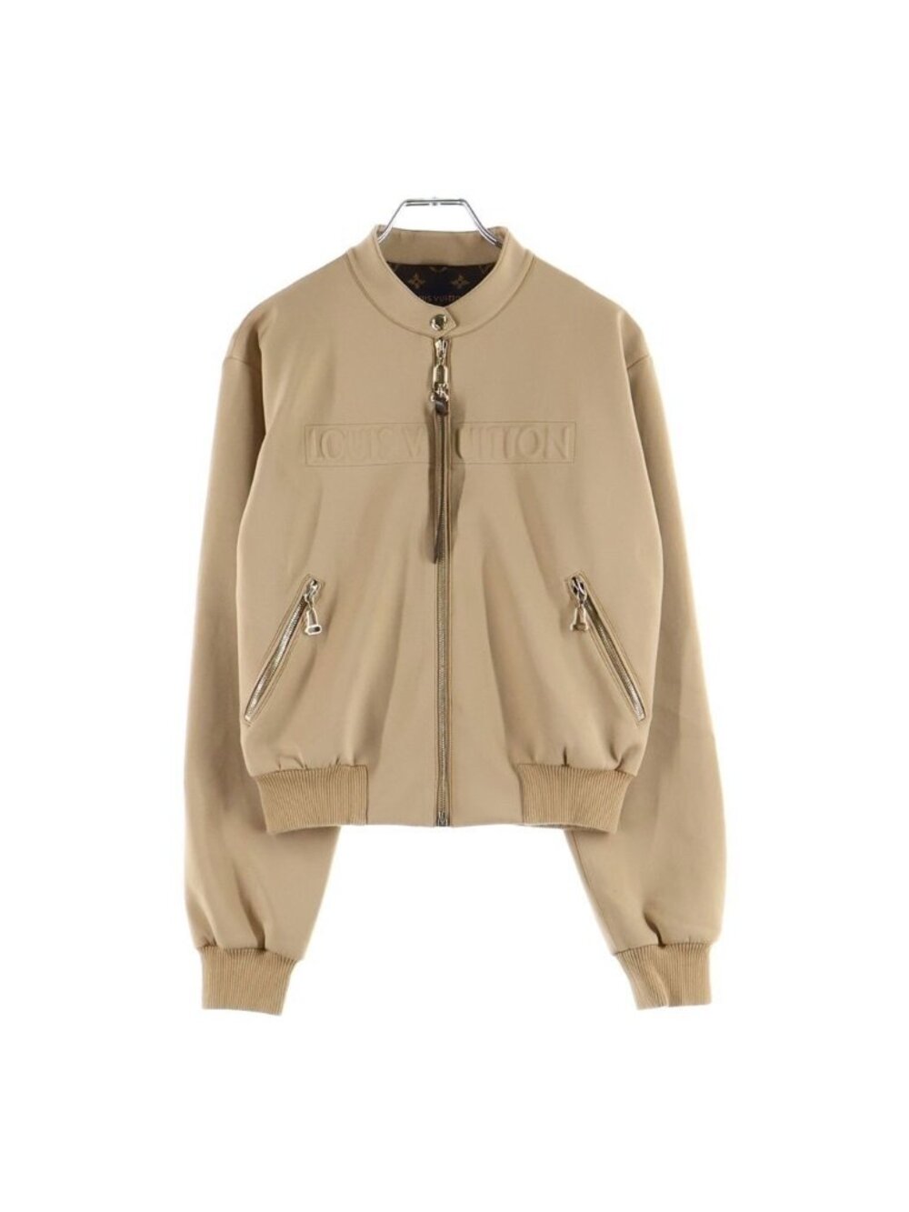 Louis Vuitton 3D Logo Embossed Monogram Zip Up Bomber Jacket